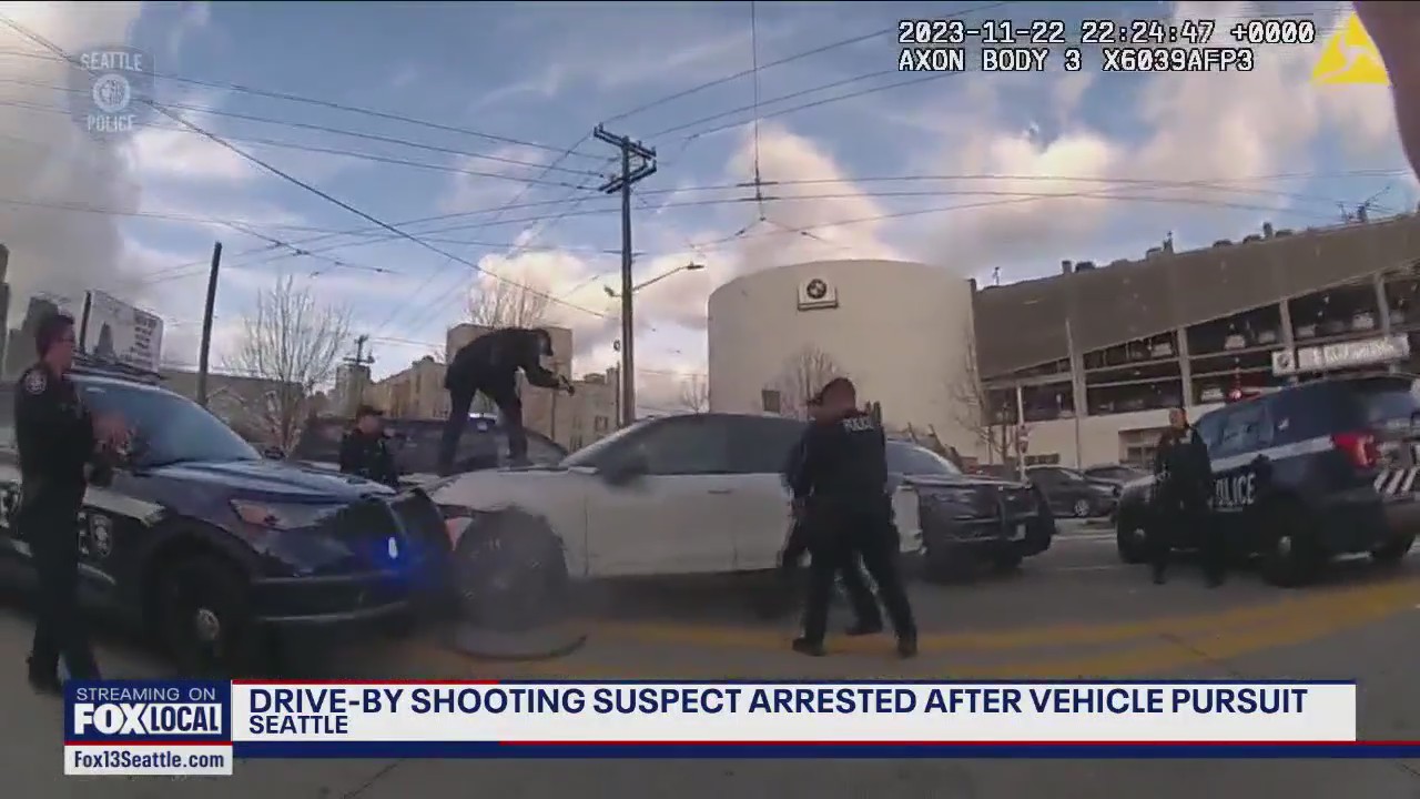 Drive-by shooting suspect arrested after police pursuit | FOX 13 Seattle