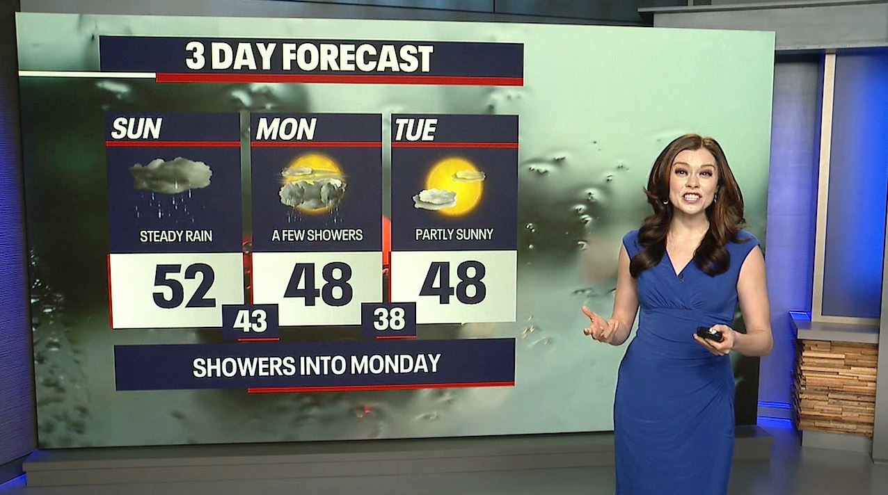 Seattle weather: Rainy Sunday, a few showers for Monday