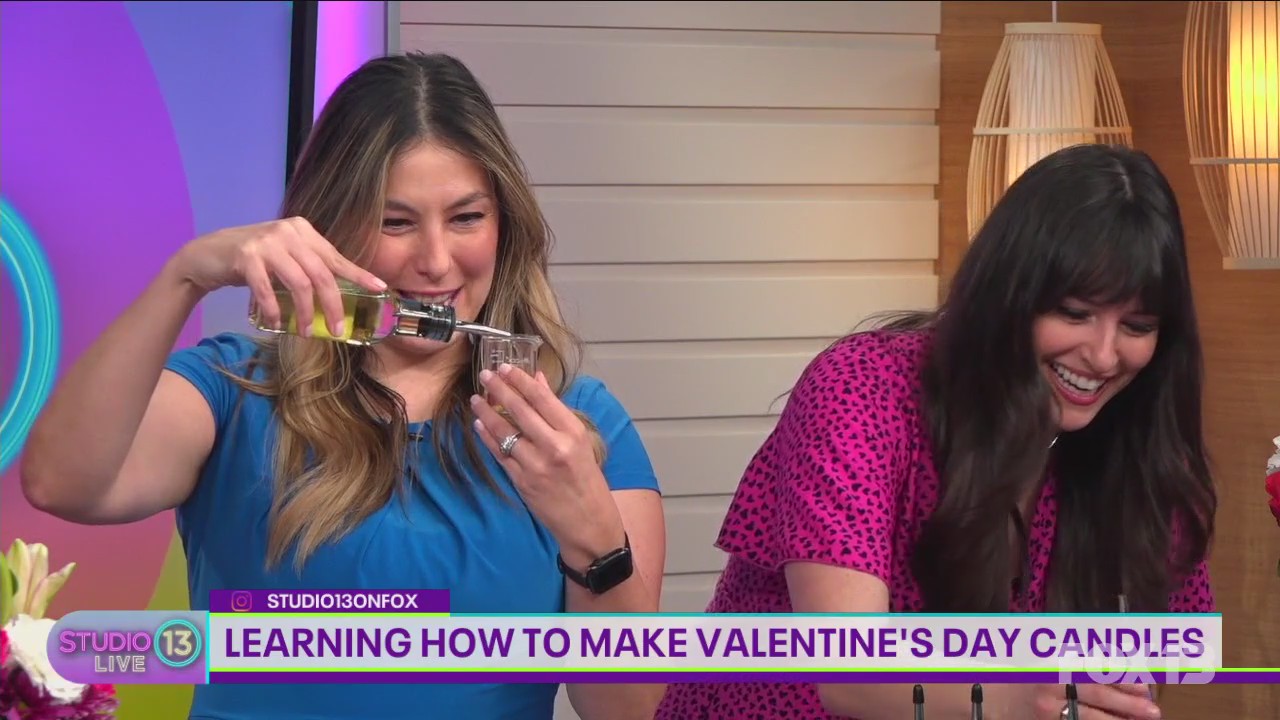 Learning how to make Valentine's Day candles with Entity Candles