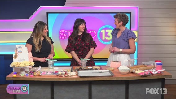 Making DIY cookie kits for Valentine's Day