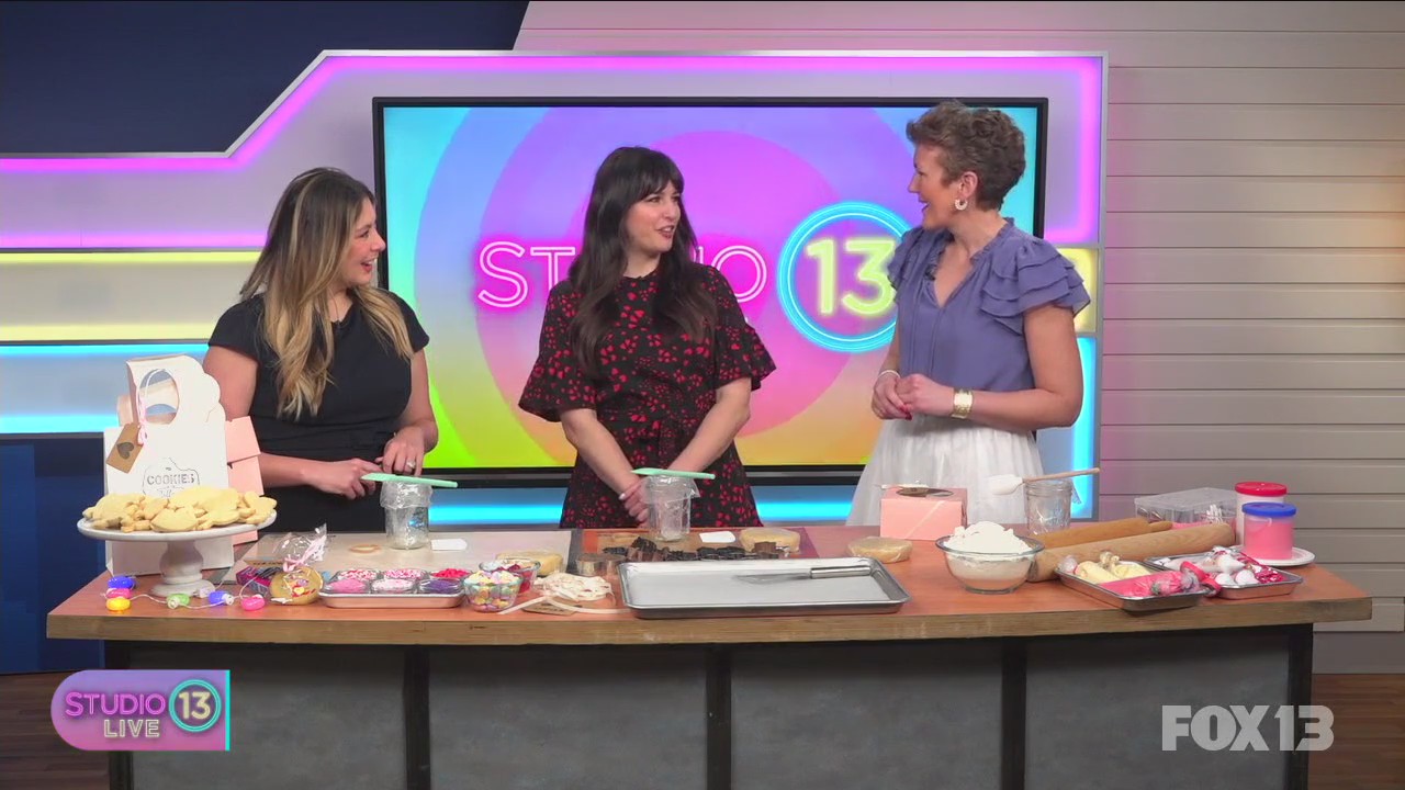 Making DIY cookie kits for Valentine's Day