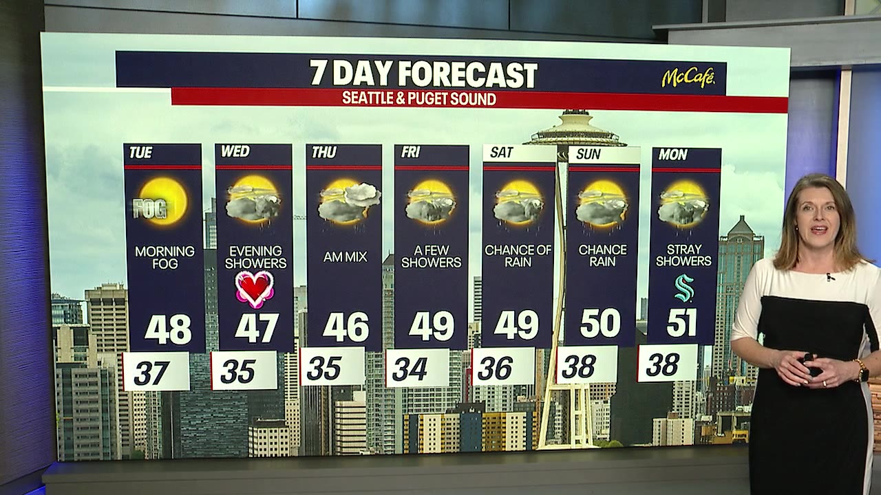 Seattle weather: Morning fog and drier day ahead
