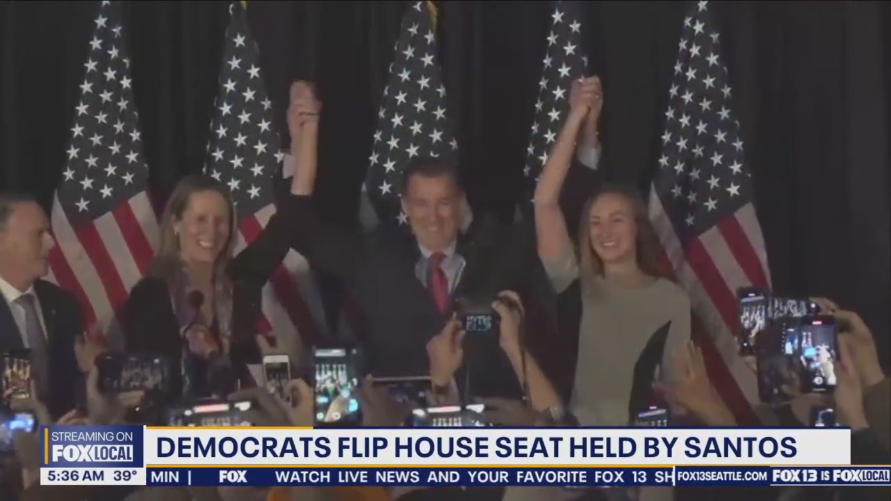 Democrats flip house seat held by Santos