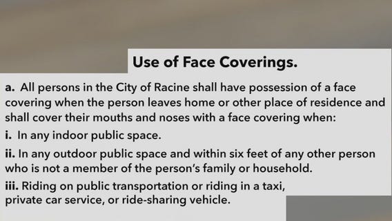 Racine to vote on mask ordinance, part of COVID-19 response