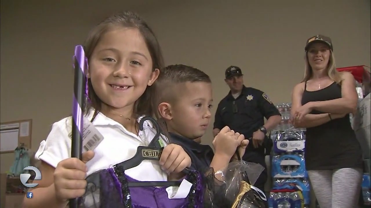 Santa Rosa police save Halloween for kids who were fire victims