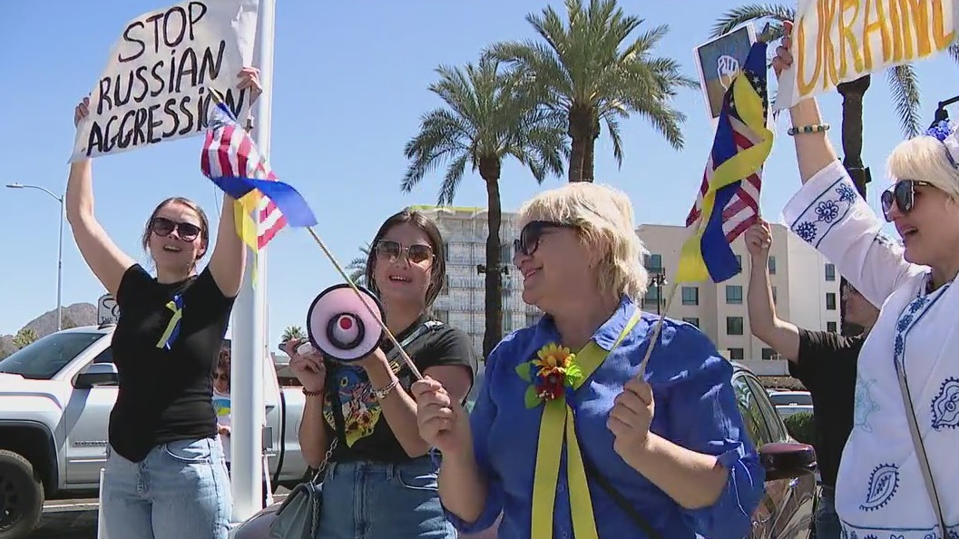 Phoenix community continues to show support for Ukraine through rallies