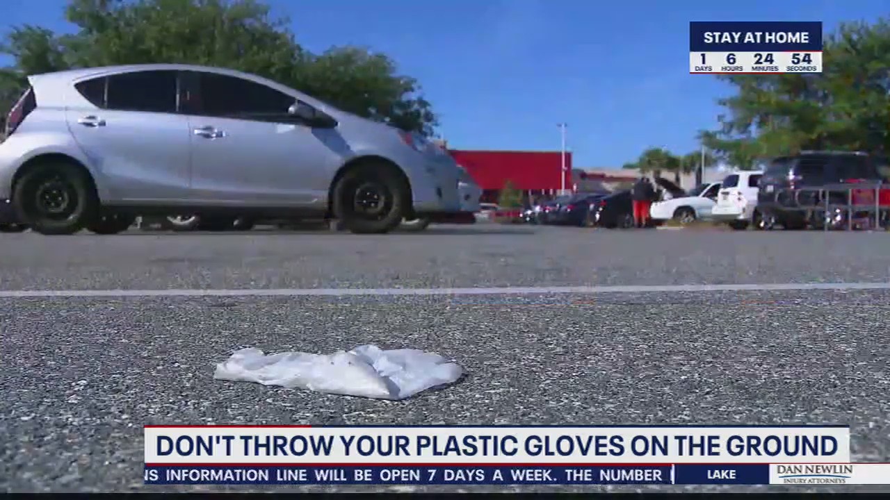 Don't throw gloves on ground