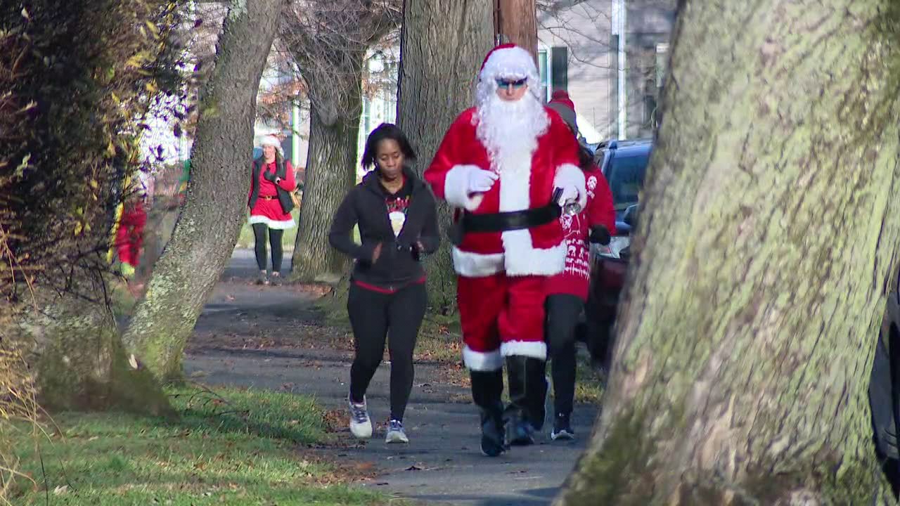 Runners braced the cold in the festive 5th annual Ugly Sweater Run in Haddon Township