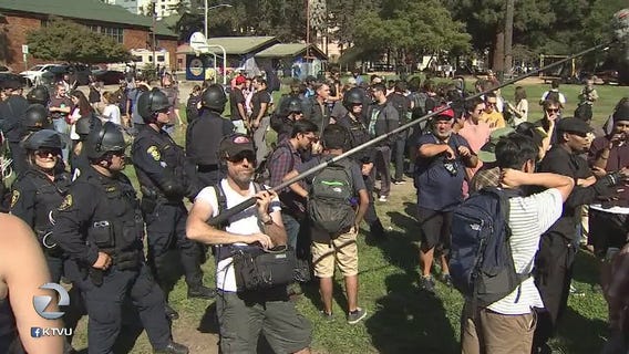 Berkeley teacher arrested for inciting riot at mostly peaceful Patriot Prayer rally