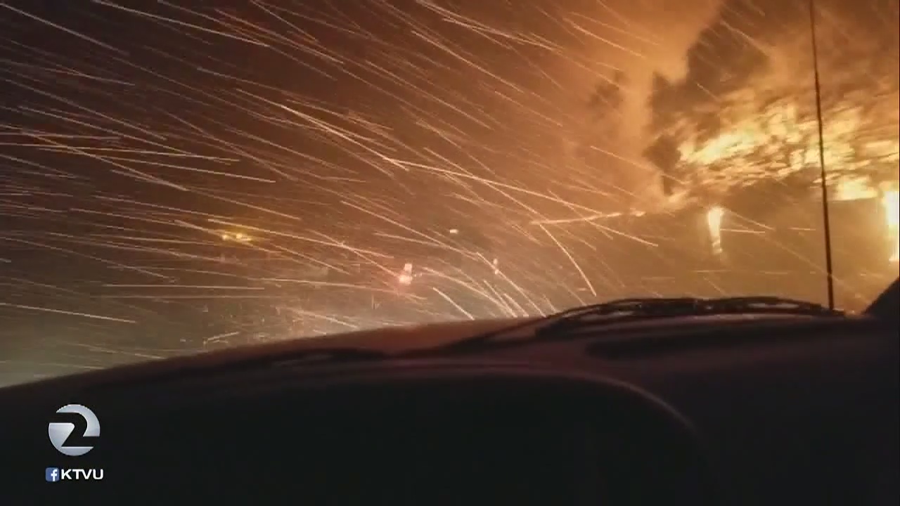 Residents in Santa Rosa return to total devastation from fires