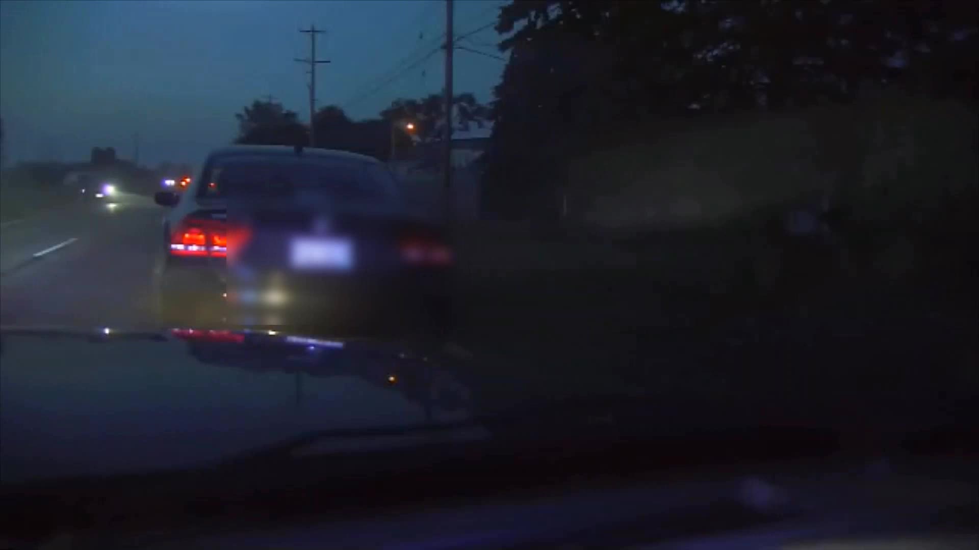 Mount Pleasant police squad hit, dash cam video