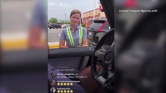 Giannis stops at Brookfield Chick-fil-A, managers react