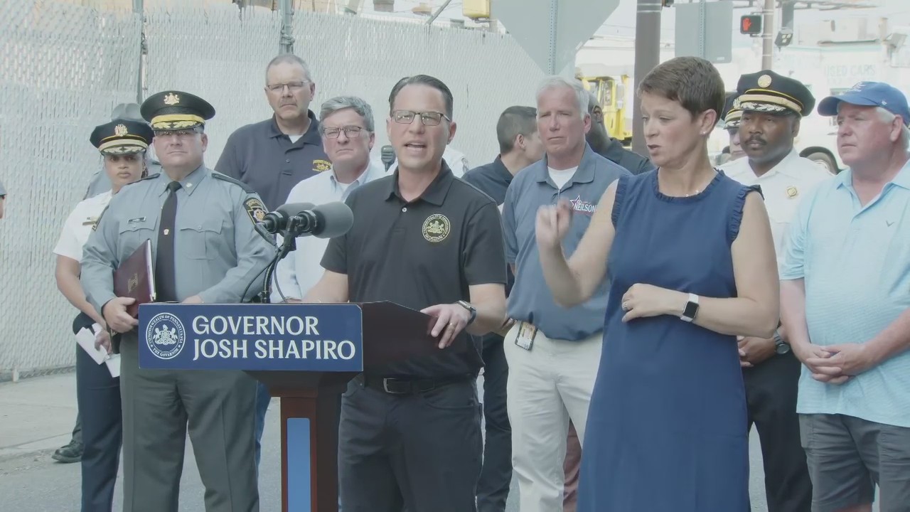 Gov. Josh Shapiro describes how I-95 collapsed