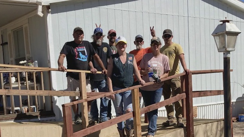 Community comes together to build veteran, his wife a wheelchair ramp
