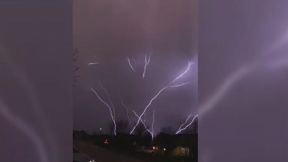 'Insane' upward lightning show spotted in Kansas
