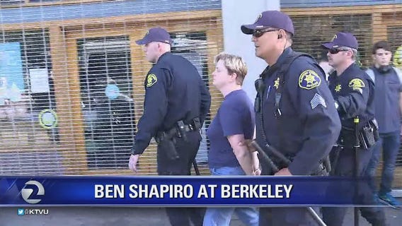 2 arrests at Berkeley ahead of conservative's speech, police cover campus