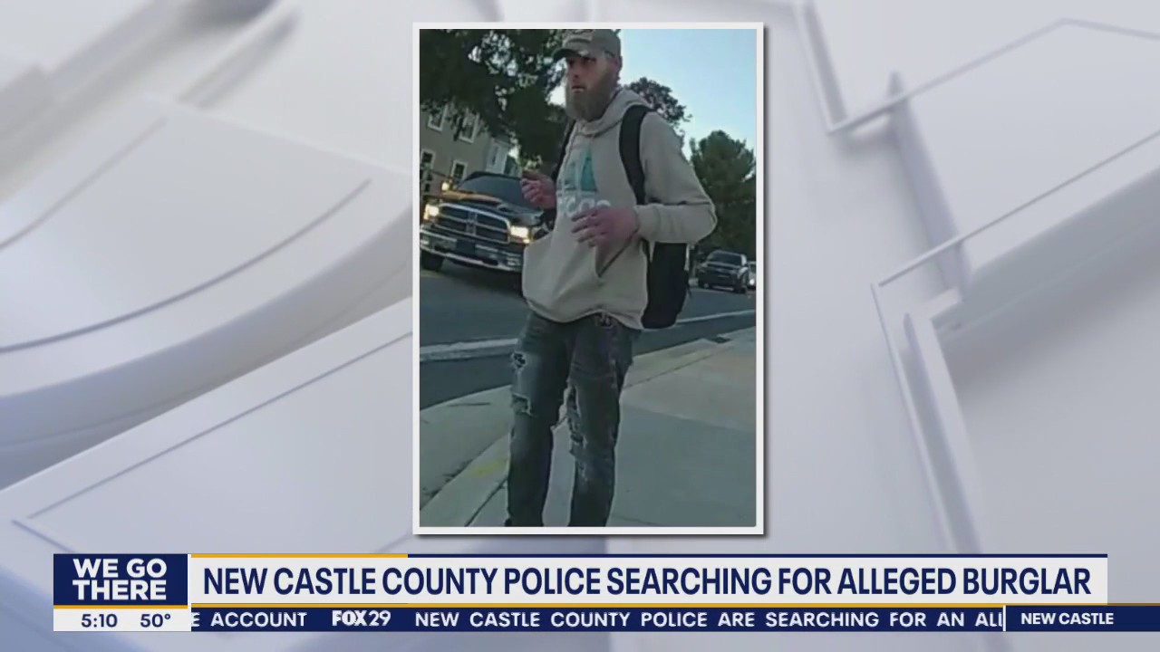 Police looking for suspect wanted for several burglaries in New Castle County