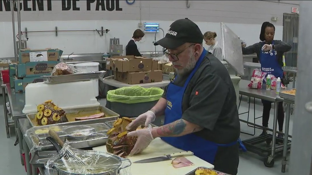 St. Vincent de Paul getting ready for Easter meal service