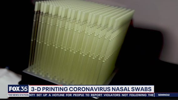 3-D printing coronavirus nasal swabs