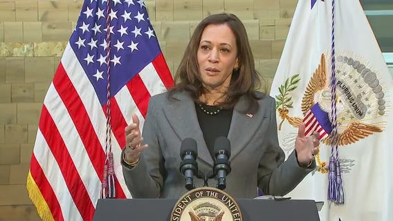 Vice President Kamala Harris in Milwaukee, talks about lead pipe replacement