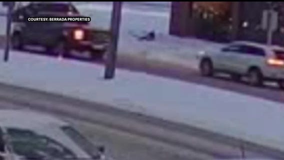 Surveillance video, Milwaukee firefighters hit while shoveling snow