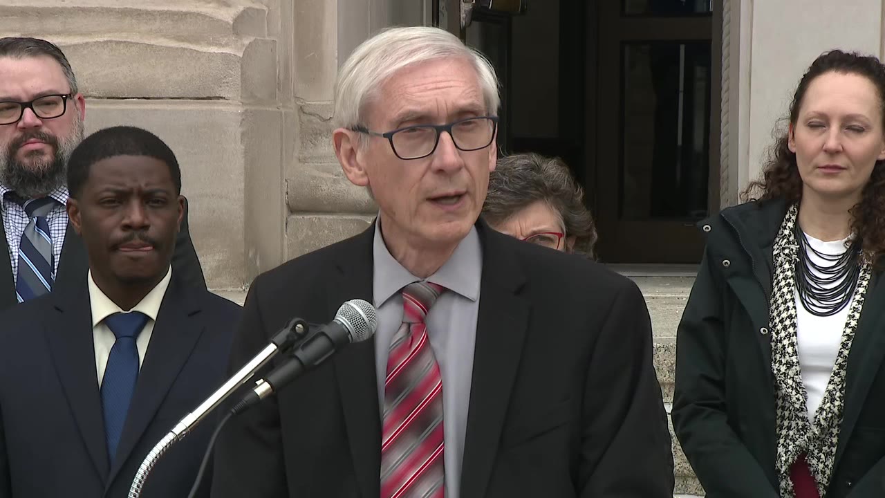 Gov. Evers news conference in Milwaukee County