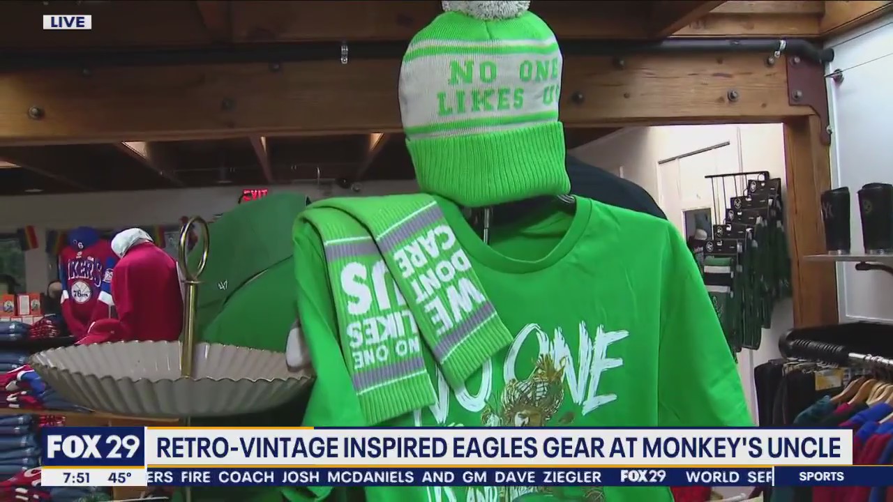 Grab retro-vintage inspired Eagles gear at Monkey's Uncle in Doylestown
