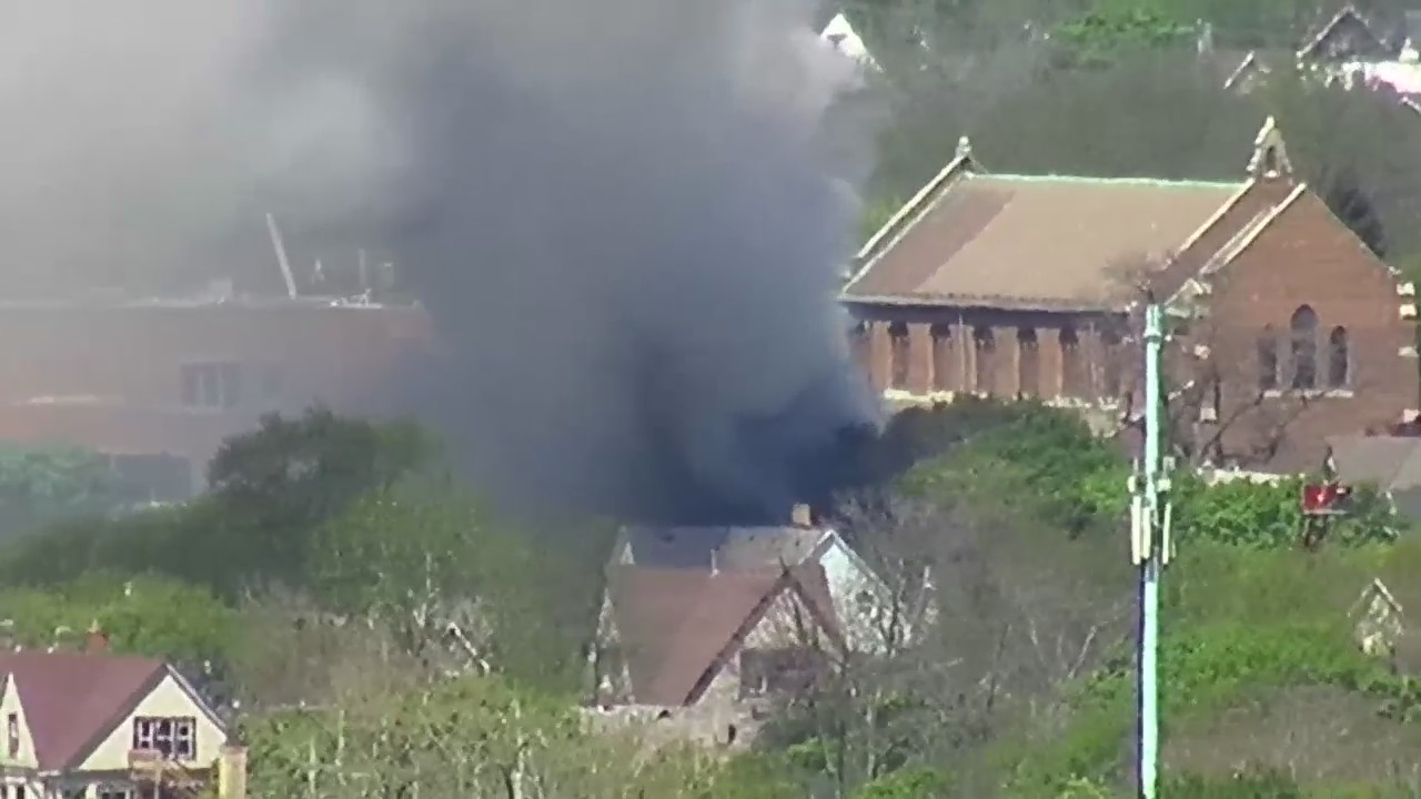 2- alarm house fire near 34th and Lisbon, Milwaukee