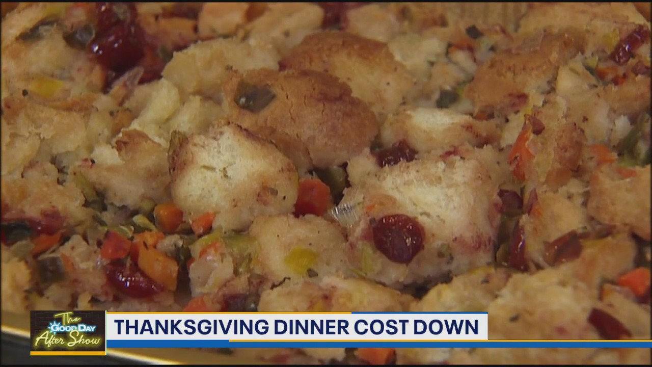 Thanksgiving dinner costs are down