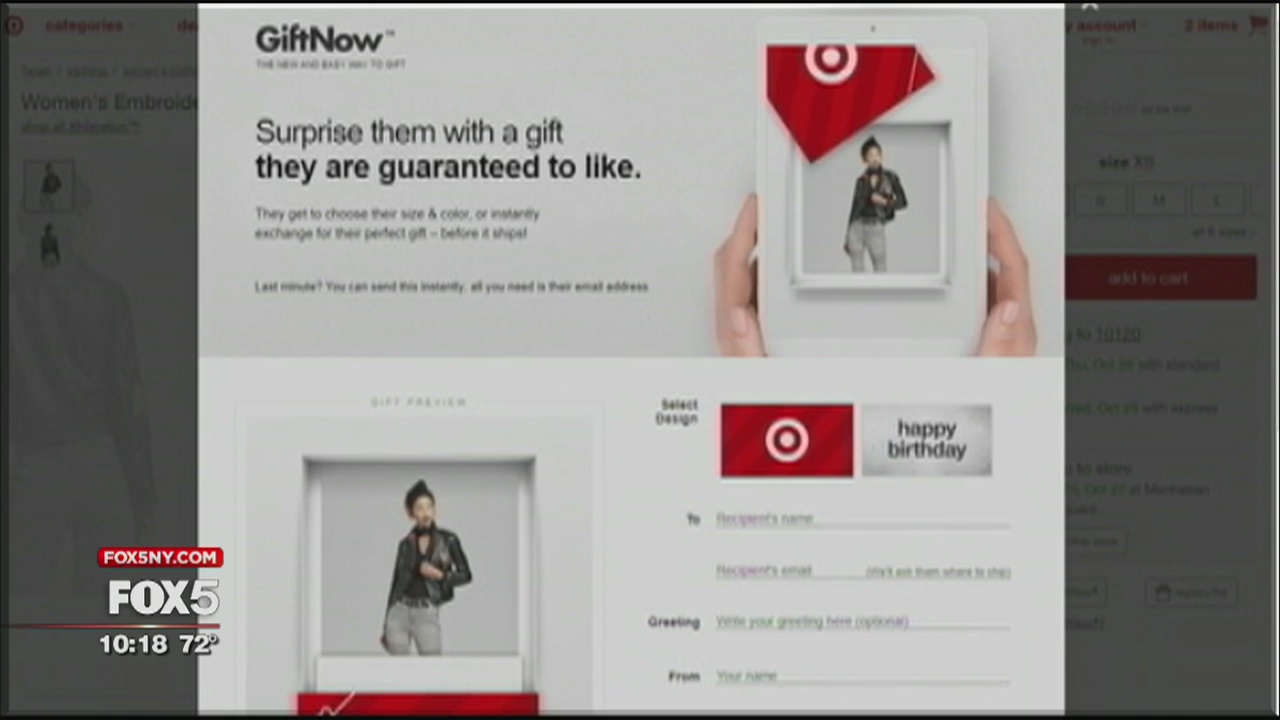 Gift giving via e-mail