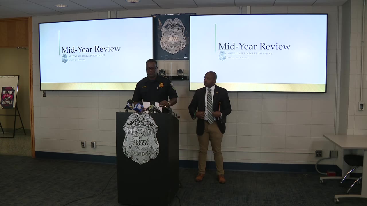 Milwaukee Police Department Mid-Year Crime Statistics news conference (part 1)