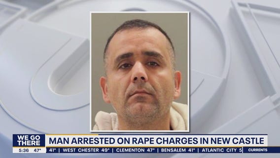 Man arrested on rape charged in New Castle County: officials