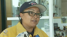 Fire burning at Camp Parks in Dublin mostly contained