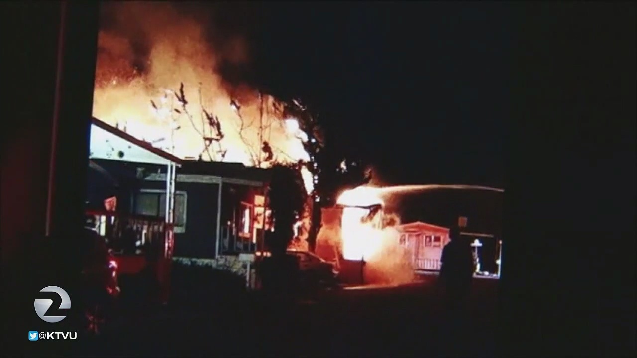 Livermore police shoot and kill armed suspect whose home lit up in flames