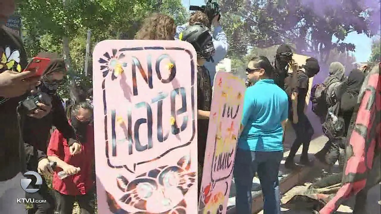 Anarchists create menacing mood in Berkeley; 13 arrested, six injured