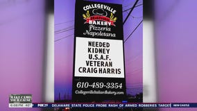 Veteran receives kidney thanks to Collegeville Bakery sign