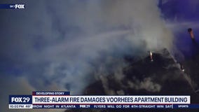 Intense fire rips through Voorhees Township apartment building