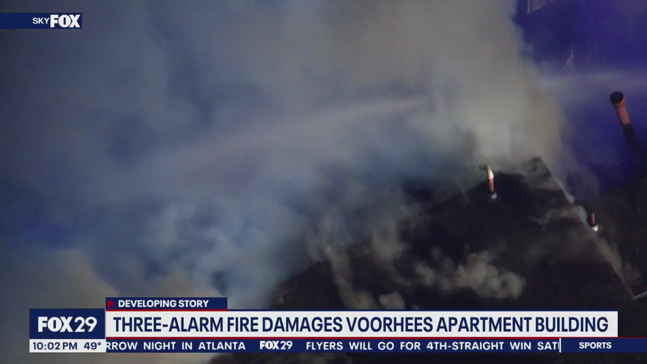 Intense fire rips through Voorhees Township apartment building