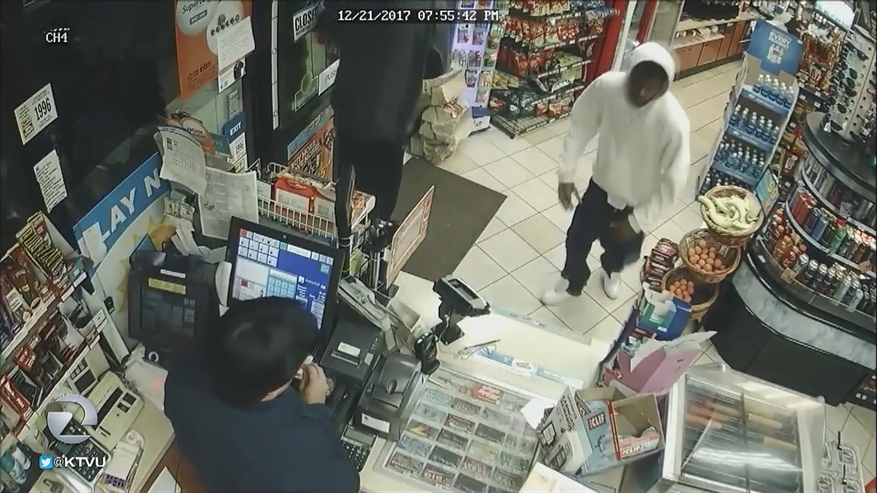 Police seek robbery suspect seen attacking Chevron clerk on video