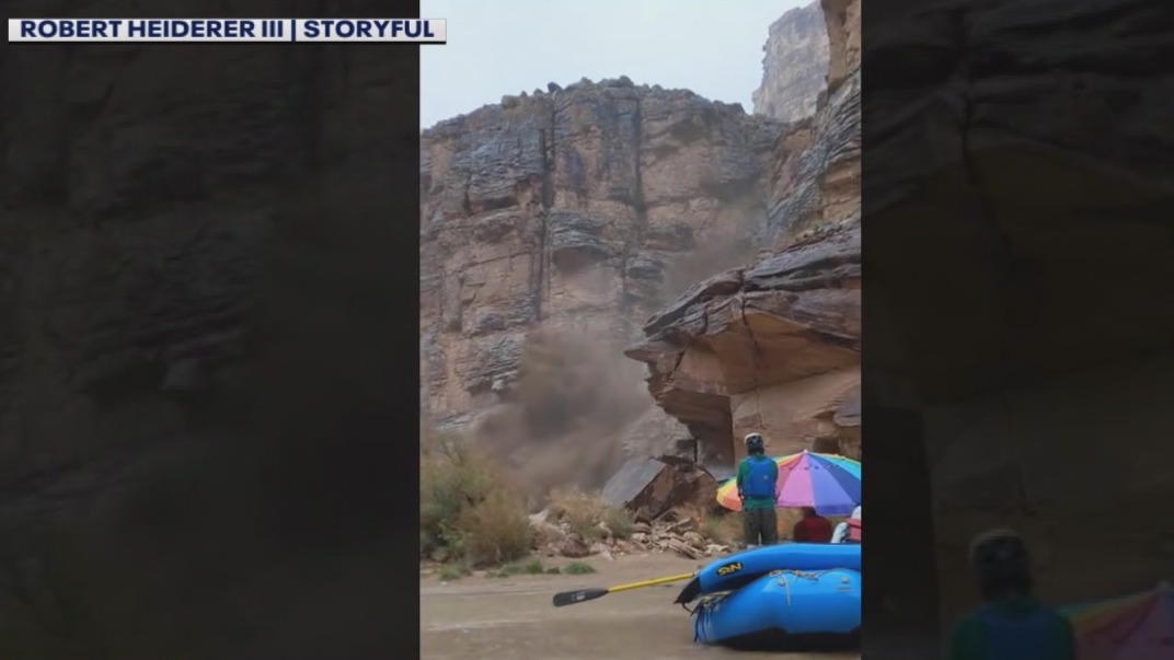 Flooding from monsoon rains sends rocks, debris crashing down into Grand Canyon