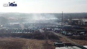 SKYFOX view of fire at John?s Disposal in Whitewater