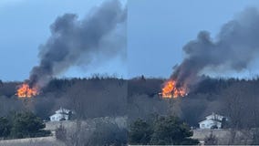 Mukwonago fire on Beulah Road (Courtesy: Hunter Bischmann)