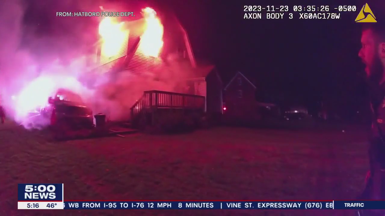 Hatboro officers rescue man, 97, from burning home