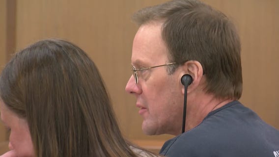 Mark Jensen makes a statement to the court during his sentencing