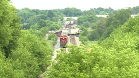 Reeseville train derailment scene video