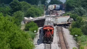 Reeseville train derailment viewer video