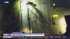 New 202 sinkhole closes southbound lanes near KOP