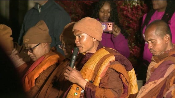 Buddhist monks ring in New Year in Georgia with ceremony during 2,300-mile journey