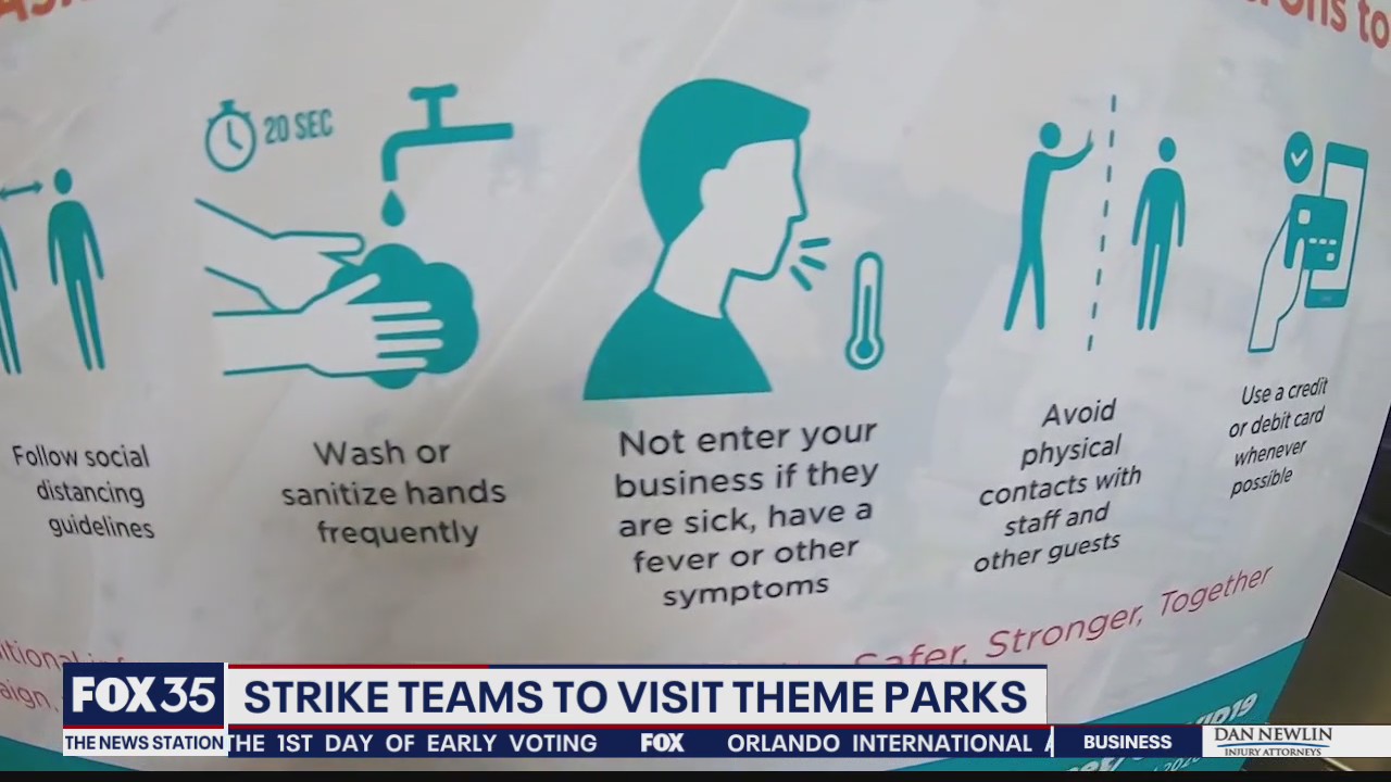 Strike teams visit theme parks for COVID-19 compliance