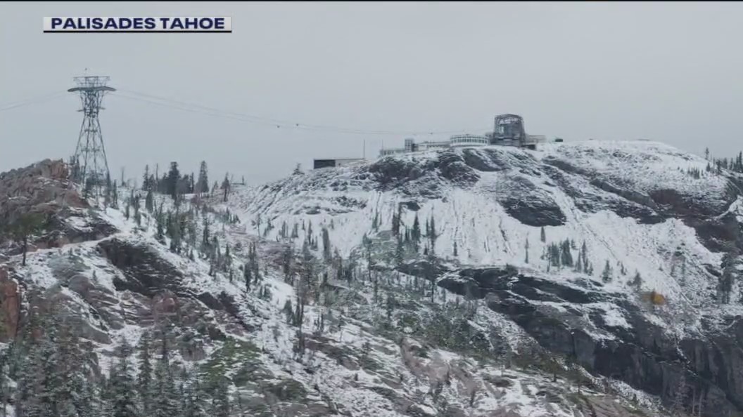 Palisades Tahoe sees fresh snow on mountain peaks